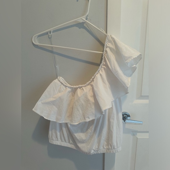 A New Day One Shoulder Ruffle Tank, size L - Picture 9 of 9